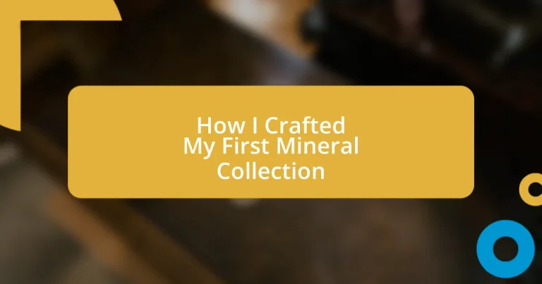 How I Crafted My First Mineral Collection