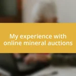 My experience with online mineral auctions