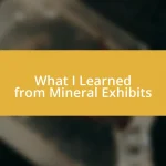 What I Learned from Mineral Exhibits