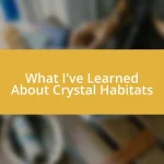 What I’ve Learned About Crystal Habitats